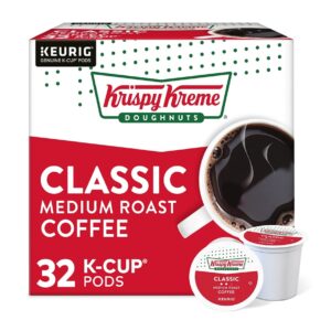 Krispy Kreme Classic, Single-Serve Keurig K-Cup Pods, Medium Roast Coffee Pods, 32 Count