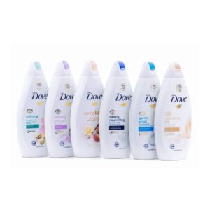 Dove Body Wash Variety – Shea Butter, Deep Moisture, Pistachio Cream, Coconut Milk, Gentle Exfoliating and Silk Glow, 16.9oz Each International Version ,16.9Oz, 6 Count (Pack of 1)