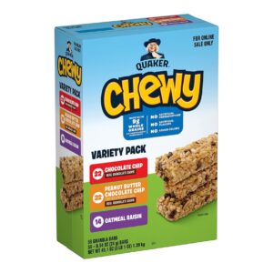 Quaker Chewy Granola Bars, 3 Flavor Variety Pack,58 Count (Pack of 1)