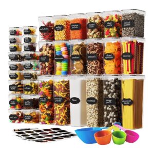 Chef's Path Airtight Food Storage Container Set with Lids – Superior Variety Pack of 36 for Kitchen & Pantry Organization, – BPA Free Kitchen Storage Containers for Cereal, Flour &, Sugar