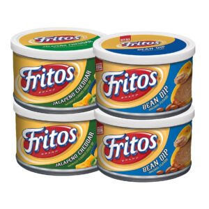 Fritos Dip Variety Pack, Bean & Jalapeno Cheddar, 9oz Cans – 4 Count (Pack of 1)