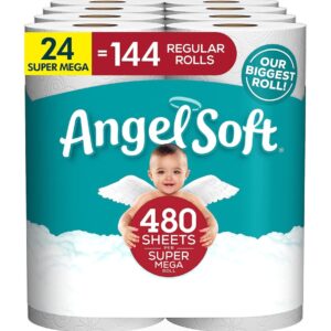 Angel Soft Toilet Paper, 24 Super Mega Rolls