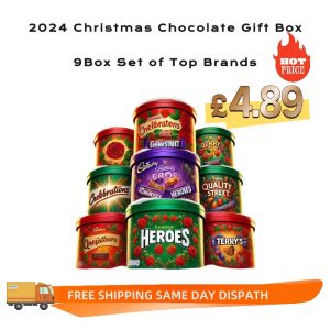 🎅 Unbeatable Price - 9 Box Set of Top Brands: Roses, Heroes, Quality Street, Celebrations, Terry's Orange, Qerry & More! 🎁
