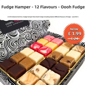 🎁 Unbelievable Deal! Fudge Hamper with 12 Flavours – Only £1.99 + FREE Shipping! 🍬