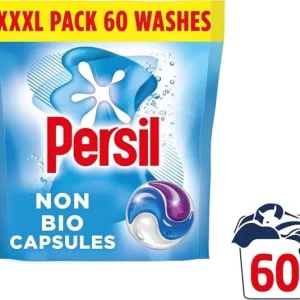 Persil Non Bio 3 in 1 Washing Capsules laundry capsules gentle next to sensitive skin for outstanding stain removal in quick & cold washes 60 washes