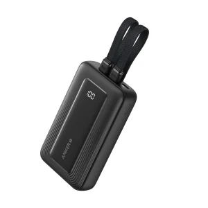 Anker Zolo Power Bank 10000mAh 30W with Built-in USB-C and Lightning Cables A1680