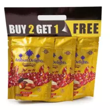 Arabian Delights Chocolate, Assorted Choco, Dates, Almond 90gm, Pack of 3