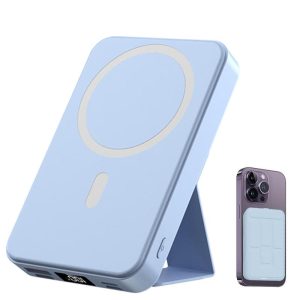 Magnetic Wireless Fast Charging Power Bank, 10000mAh Portable Charger with LED Display, Magnetic Power Bank with Phone Holder, Stocking Fillers Gift
