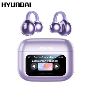 [The New User Exclusive Benefit 1.99]  HYUNDAI M100 LED Screen Anti-loss Headphone AI Noise Reduction With HIFI Sound Bluetooth V5.4 Earphone Open Ear-hook Earbuds