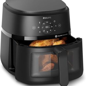 Philips Air Fryer seria 2000, 13 funkcji w 1, 6,6 kwarty, kompaktowa konstrukcja z okienkiem do gotowania, czarny